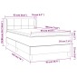 vidaXL Κρεβάτι Boxspring με Στρώμα Μαύρο 90x190 εκ.Υφασμάτινο