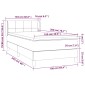 vidaXL Κρεβάτι Boxspring με Στρώμα Ανοιχτό Γκρι 100x200 εκ. Υφασμάτινο