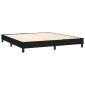 vidaXL Κρεβάτι Boxspring με Στρώμα Μαύρο 180x200 εκ. Υφασμάτινο