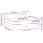 vidaXL Κρεβάτι Boxspring με Στρώμα Μπλε 180x200 εκ. Υφασμάτινο
