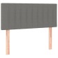 vidaXL Κρεβάτι Boxspring με Στρώμα Σκούρο Γκρι 90x200 εκ. Υφασμάτινο