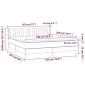 vidaXL Κρεβάτι Boxspring με Στρώμα Ανοιχτό Γκρι 180x200 εκ. Υφασμάτινο