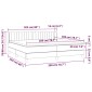 vidaXL Κρεβάτι Boxspring με Στρώμα Σκούρο Καφέ 200x200 εκ. Υφασμάτινο