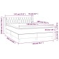 vidaXL Κρεβάτι Boxspring με Στρώμα Ανοιχτό Γκρι 140x200 εκ. Υφασμάτινο
