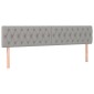 vidaXL Κρεβάτι Boxspring με Στρώμα Ανοιχτό Γκρι 180x200 εκ. Υφασμάτινο