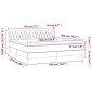 vidaXL Κρεβάτι Boxspring με Στρώμα Μαύρο 180x200 εκ. Υφασμάτινο