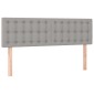 vidaXL Κρεβάτι Boxspring με Στρώμα Ανοιχτό Γκρι 140x200 εκ. Υφασμάτινο