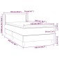 vidaXL Κρεβάτι Boxspring με Στρώμα Μαύρο 100 x 200 εκ. Υφασμάτινο