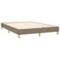 vidaXL Κρεβάτι Boxspring με Στρώμα Taupe 140x200 εκ. Υφασμάτινο