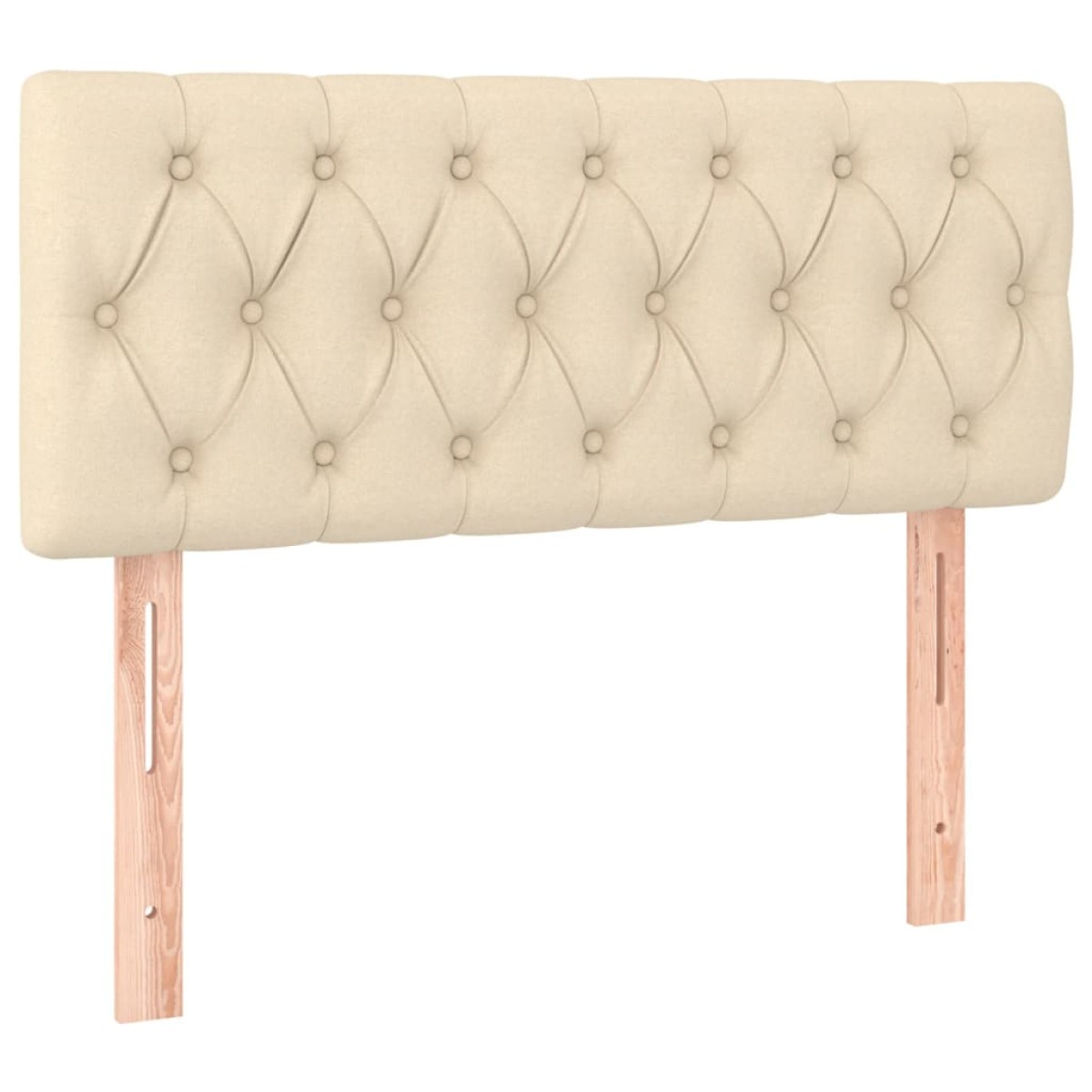 vidaXL Κρεβάτι Boxspring με Στρώμα Κρεμ 90x190 εκ.Υφασμάτινο