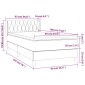 vidaXL Κρεβάτι Boxspring με Στρώμα Κρεμ 90x190 εκ.Υφασμάτινο