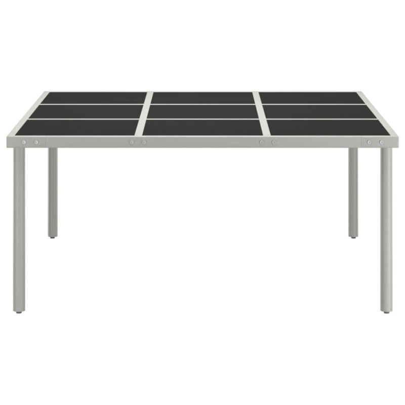 vidaXL Τραπεζαρία Κήπου 170 x 170 x 74,5 εκ. από Ατσάλι / Γυαλί