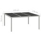 vidaXL Τραπεζαρία Κήπου 170 x 170 x 74,5 εκ. από Ατσάλι / Γυαλί