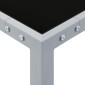 vidaXL Τραπέζι Κήπου Γκρι 130 x 130 x 72 εκ. από Ατσάλι και Γυαλί