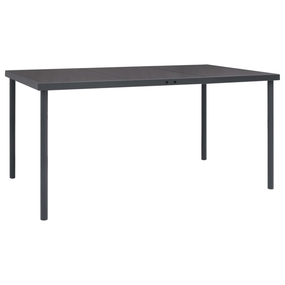 vidaXL Τραπεζαρία Εξωτερικού Χώρου Ανθρακί 150 x 90 x 74 εκ. Ατσάλινη