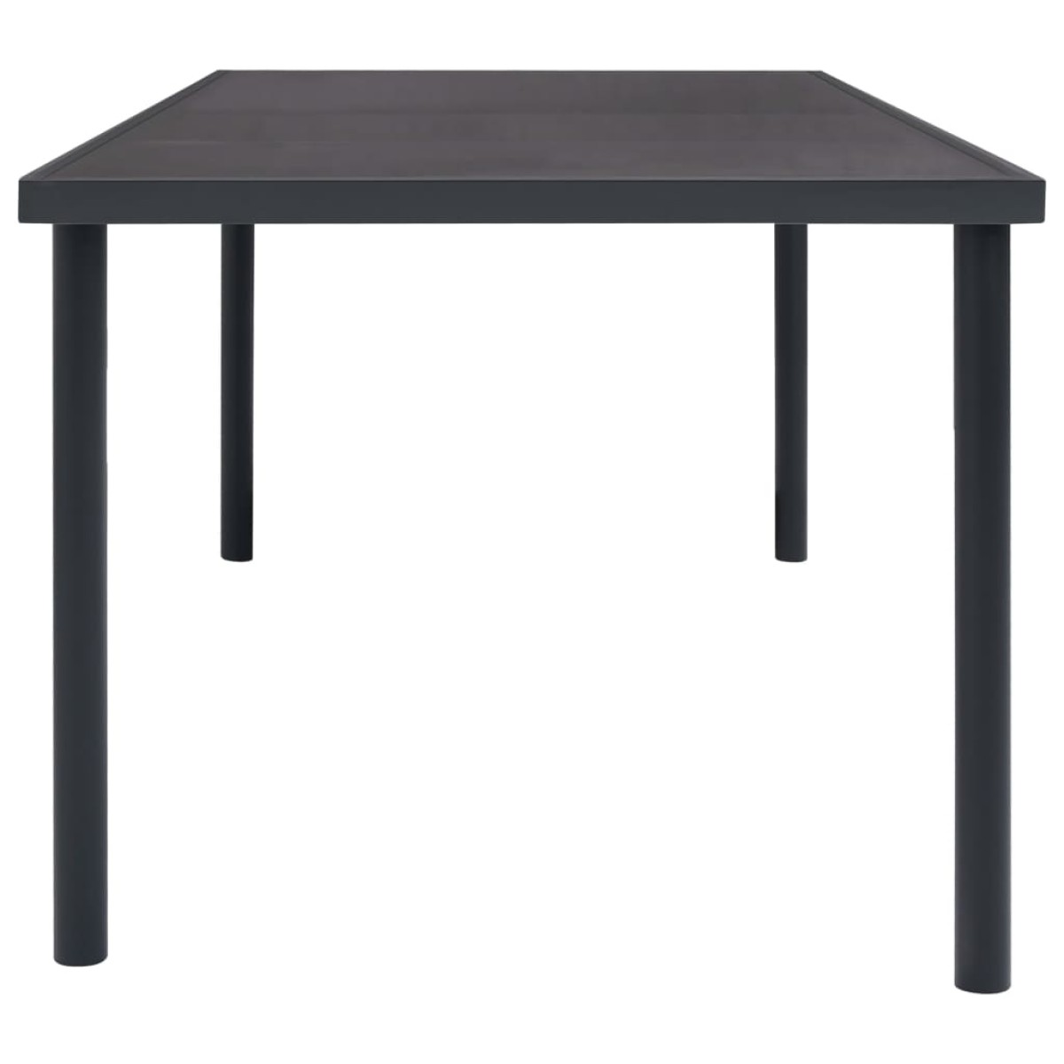 vidaXL Τραπεζαρία Εξωτερικού Χώρου Ανθρακί 150 x 90 x 74 εκ. Ατσάλινη