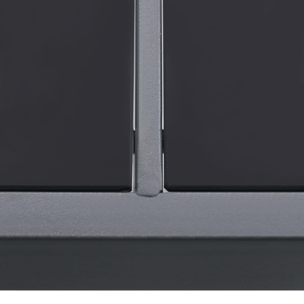 vidaXL Τραπεζαρία Εξωτερικού Χώρου Ανθρακί 150 x 90 x 74 εκ. Ατσάλινη