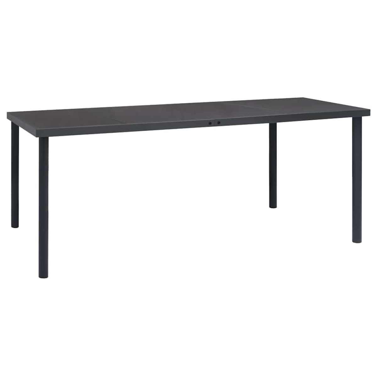 vidaXL Τραπεζαρία Εξωτερικού Χώρου Ανθρακί 190 x 90 x 74 εκ. Ατσάλινη
