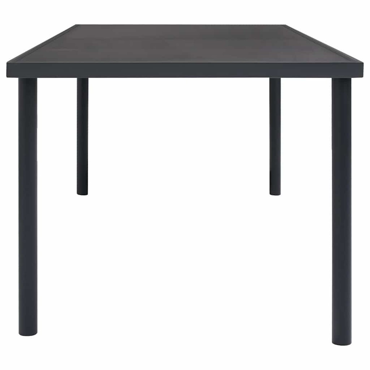 vidaXL Τραπεζαρία Εξωτερικού Χώρου Ανθρακί 190 x 90 x 74 εκ. Ατσάλινη