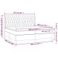 vidaXL Κρεβάτι Boxspring με Στρώμα Κρεμ 200x200 εκ. Υφασμάτινο