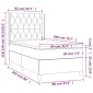 vidaXL Κρεβάτι Boxspring με Στρώμα Σκούρο Γκρι 80x200 εκ. Βελούδινο