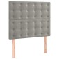 vidaXL Κρεβάτι Boxspring με Στρώμα Ανοιχτό Γκρι 80x200 εκ. Βελούδινο