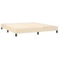 vidaXL Κρεβάτι Boxspring με Στρώμα & LED Κρεμ 180x200 εκ. Υφασμάτινο