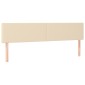 vidaXL Κρεβάτι Boxspring με Στρώμα & LED Κρεμ 180x200 εκ. Υφασμάτινο
