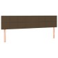 vidaXL Κρεβάτι Boxspring με Στρώμα & LED Σκ.Καφέ 180x200εκ. Υφασμάτινο