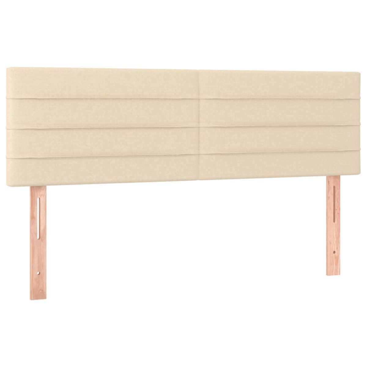 vidaXL Κρεβάτι Boxspring με Στρώμα & LED Κρεμ 140x200 εκ. Υφασμάτινο