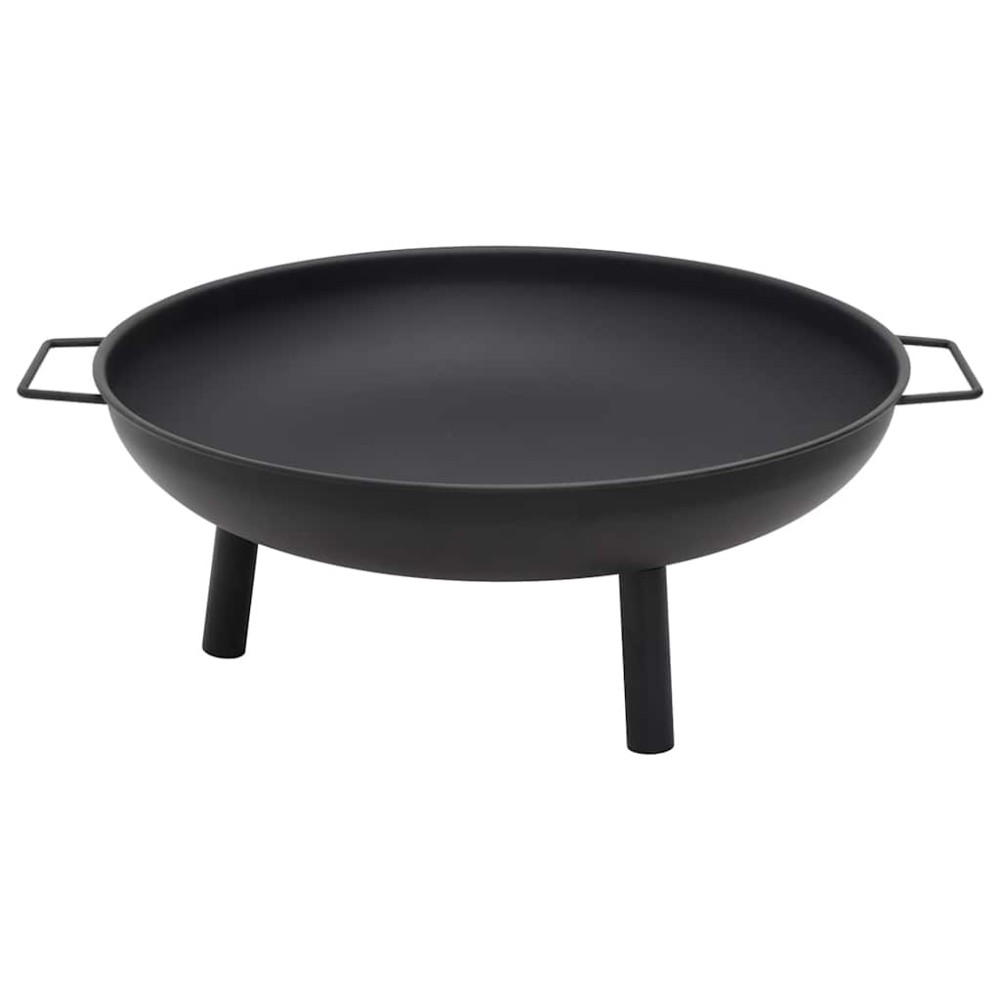 vidaXL Τζάκι Εξωτερικού Χώρου Μαύρο 67,5x58x22,5 εκ. Ατσάλινο