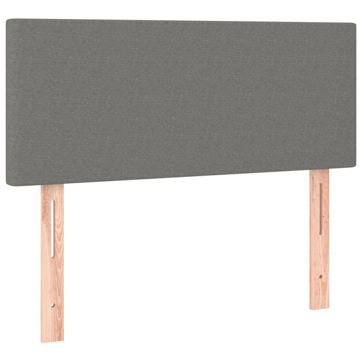 vidaXL Κρεβάτι Boxspring με Στρώμα & LED Σκ.Γκρι 90x200 εκ. Υφασμάτινο
