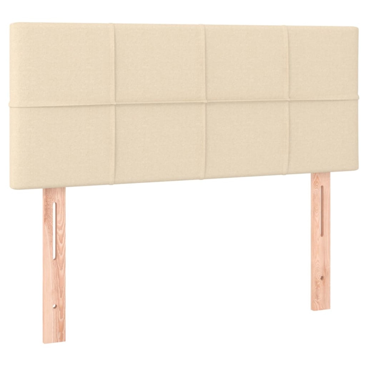 vidaXL Κρεβάτι Boxspring με Στρώμα & LED Κρεμ 90x190 εκ. Υφασμάτινο