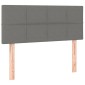 vidaXL Κρεβάτι Boxspring με Στρώμα & LED Σκ.Γκρι 120x200 εκ Υφασμάτινο