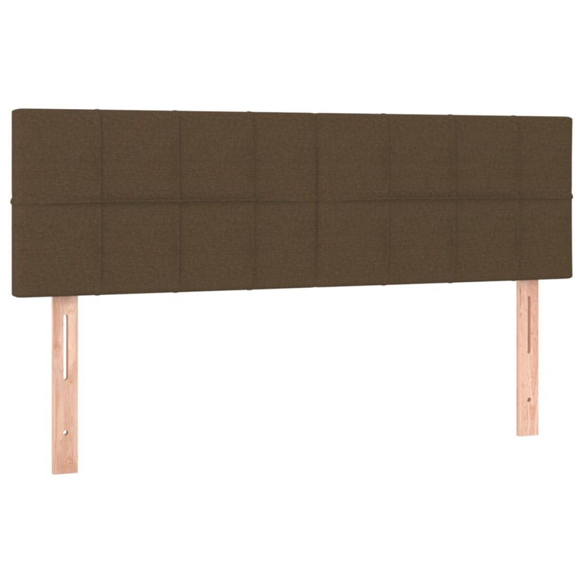 vidaXL Κρεβάτι Boxspring με Στρώμα & LED Σκ.Καφέ 140x190 εκ Υφασμάτινο