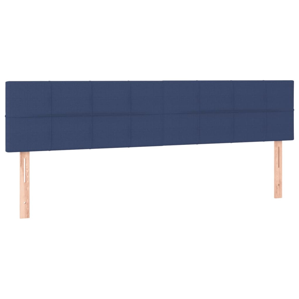 vidaXL Κρεβάτι Boxspring με Στρώμα & LED Μπλε 200x200 εκ. Υφασμάτινο