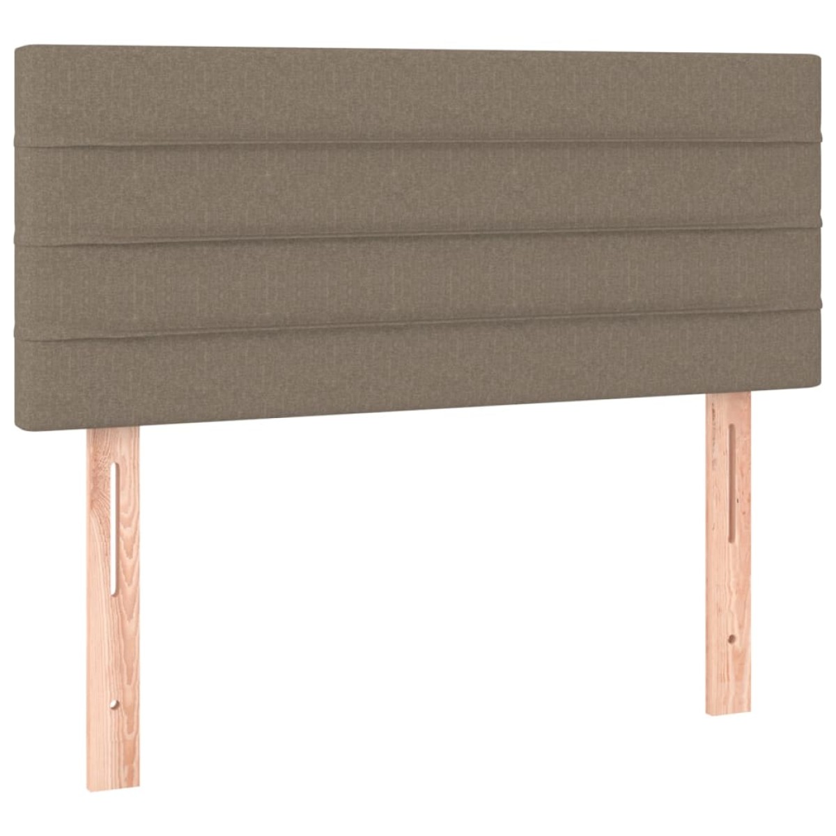 vidaXL Κρεβάτι Boxspring με Στρώμα & LED Taupe 90x200 εκ. Υφασμάτινο
