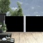 vidaXL Σκίαστρο Πλαϊνό Συρόμενο Βεράντας Μαύρο 140 x 1200 εκ.