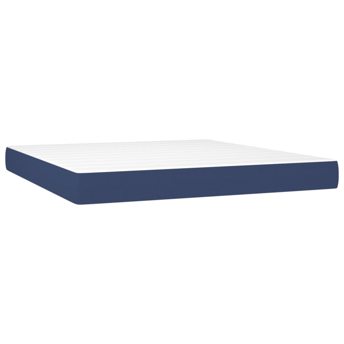 vidaXL Κρεβάτι Boxspring με Στρώμα & LED Μπλε 180x200 εκ. Υφασμάτινο