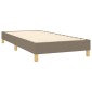 vidaXL Κρεβάτι Boxspring με Στρώμα & LED Taupe 90x190 εκ. Υφασμάτινο