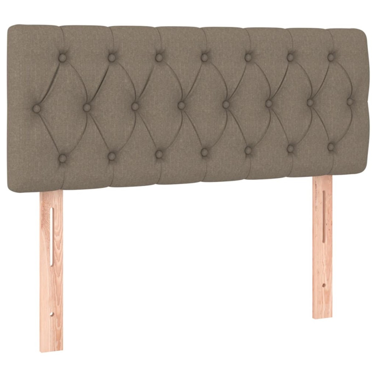 vidaXL Κρεβάτι Boxspring με Στρώμα & LED Taupe 90x190 εκ. Υφασμάτινο