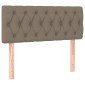 vidaXL Κρεβάτι Boxspring με Στρώμα & LED Taupe 90x190 εκ. Υφασμάτινο