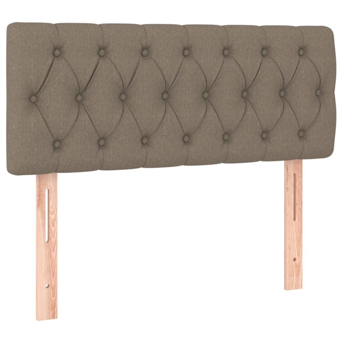 vidaXL Κρεβάτι Boxspring με Στρώμα & LED Taupe 90x200 εκ. Υφασμάτινο