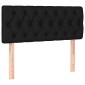vidaXL Κρεβάτι Boxspring με Στρώμα & LED Μαύρο 120x200 εκ. Υφασμάτινο