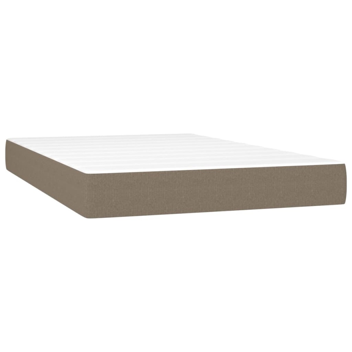 vidaXL Κρεβάτι Boxspring με Στρώμα & LED Taupe 120x200 εκ. Υφασμάτινο