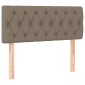 vidaXL Κρεβάτι Boxspring με Στρώμα & LED Taupe 120x200 εκ. Υφασμάτινο