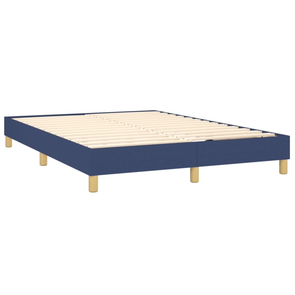 vidaXL Κρεβάτι Boxspring με Στρώμα & LED Μπλε 140x190 εκ. Υφασμάτινο