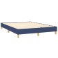 vidaXL Κρεβάτι Boxspring με Στρώμα & LED Μπλε 140x190 εκ. Υφασμάτινο