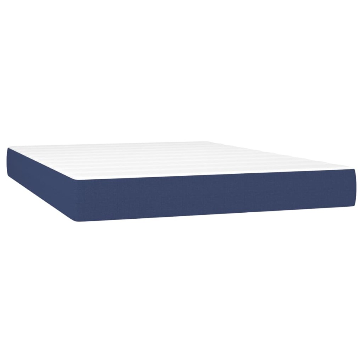 vidaXL Κρεβάτι Boxspring με Στρώμα & LED Μπλε 140x190 εκ. Υφασμάτινο