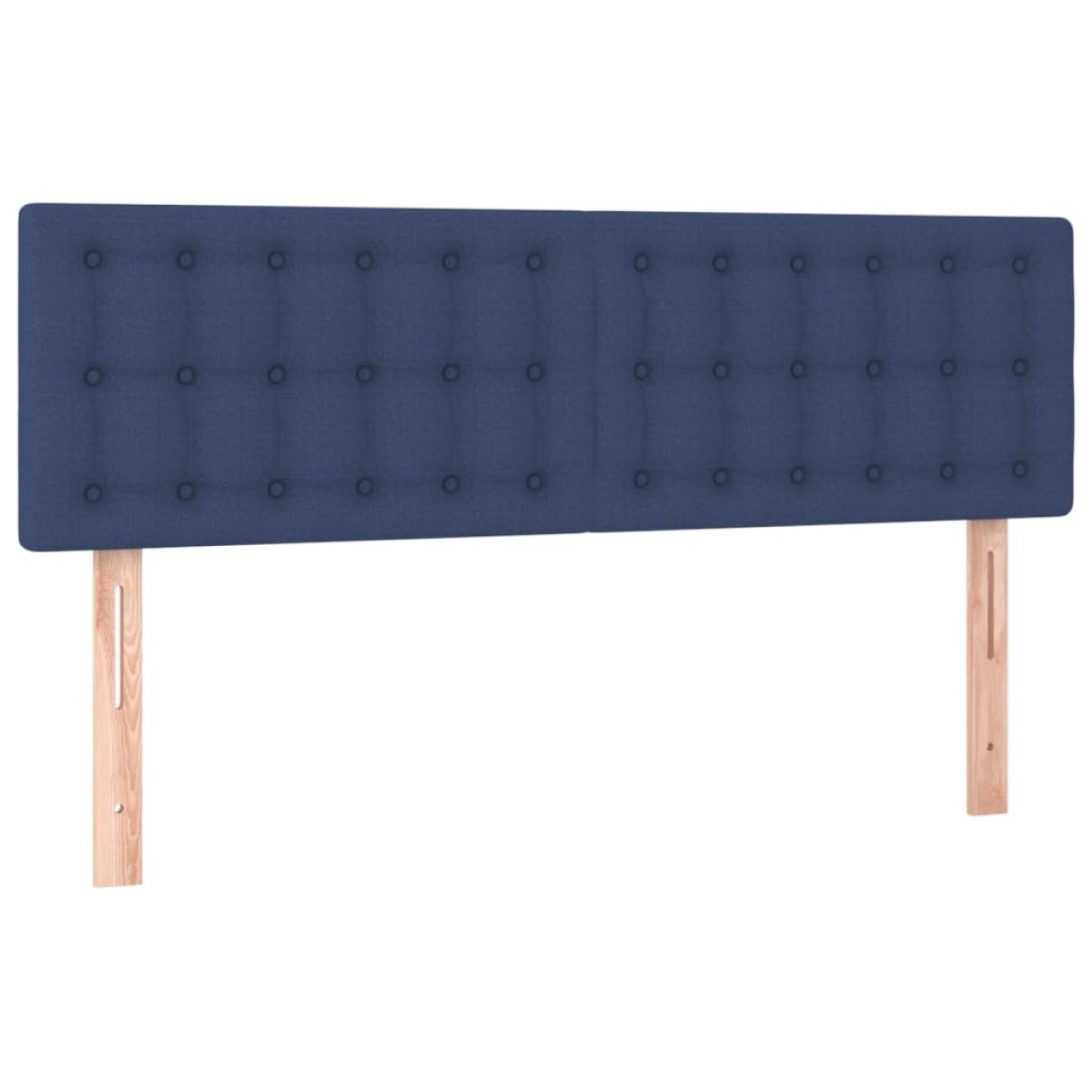 vidaXL Κρεβάτι Boxspring με Στρώμα & LED Μπλε 140x190 εκ. Υφασμάτινο